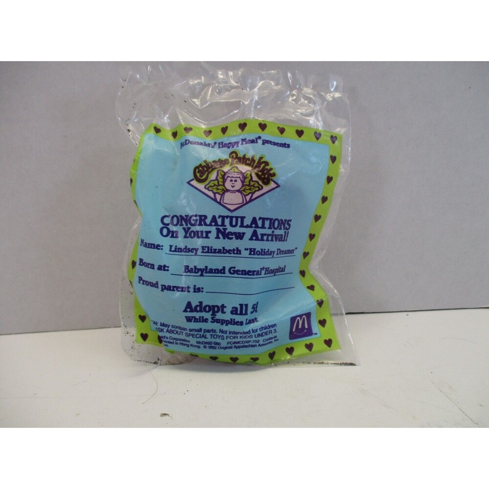 Lindsey Elizabeth Cabbage Patch Kids McDonald's Toy Sealed
